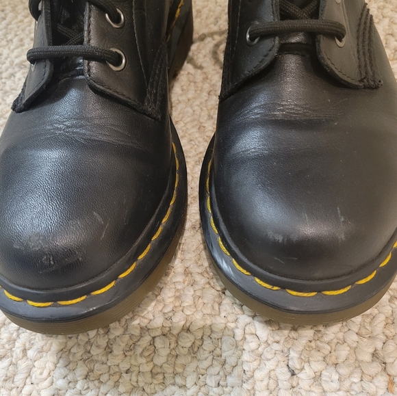 DR. MARTENS 1460 LACE UP COMBAT BLACK LEATHER BOOTS Women Size 7 - Picture 8 of 16